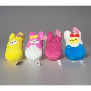 New Peeps x Sanrio Hello Kitty My Melody Pompompurin Easter Plush 12” Set Of 4